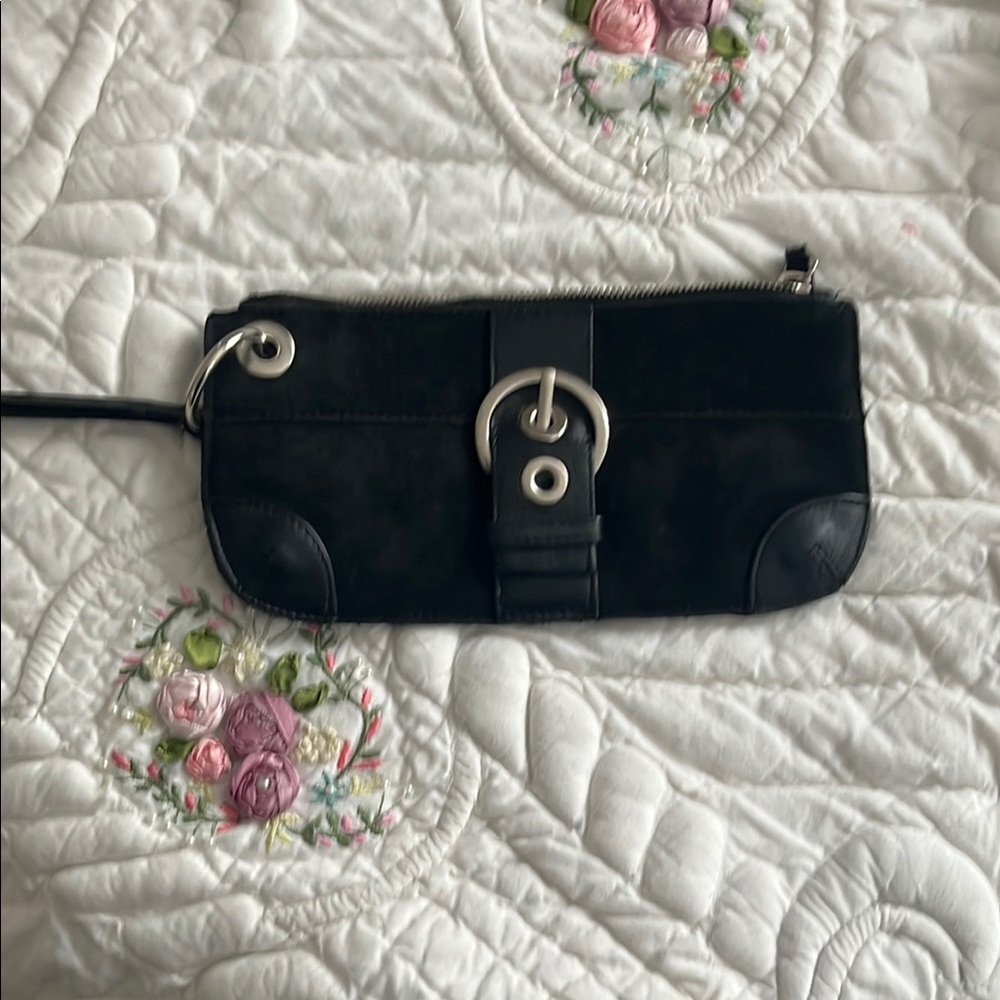 Black Leather Women's Clutch